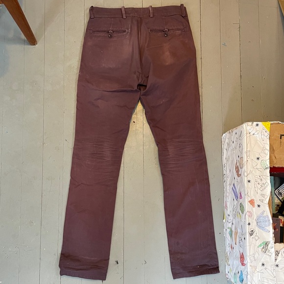 Unis Chino Pants Plum Purple USA Made 31x32 - Picture 2 of 5